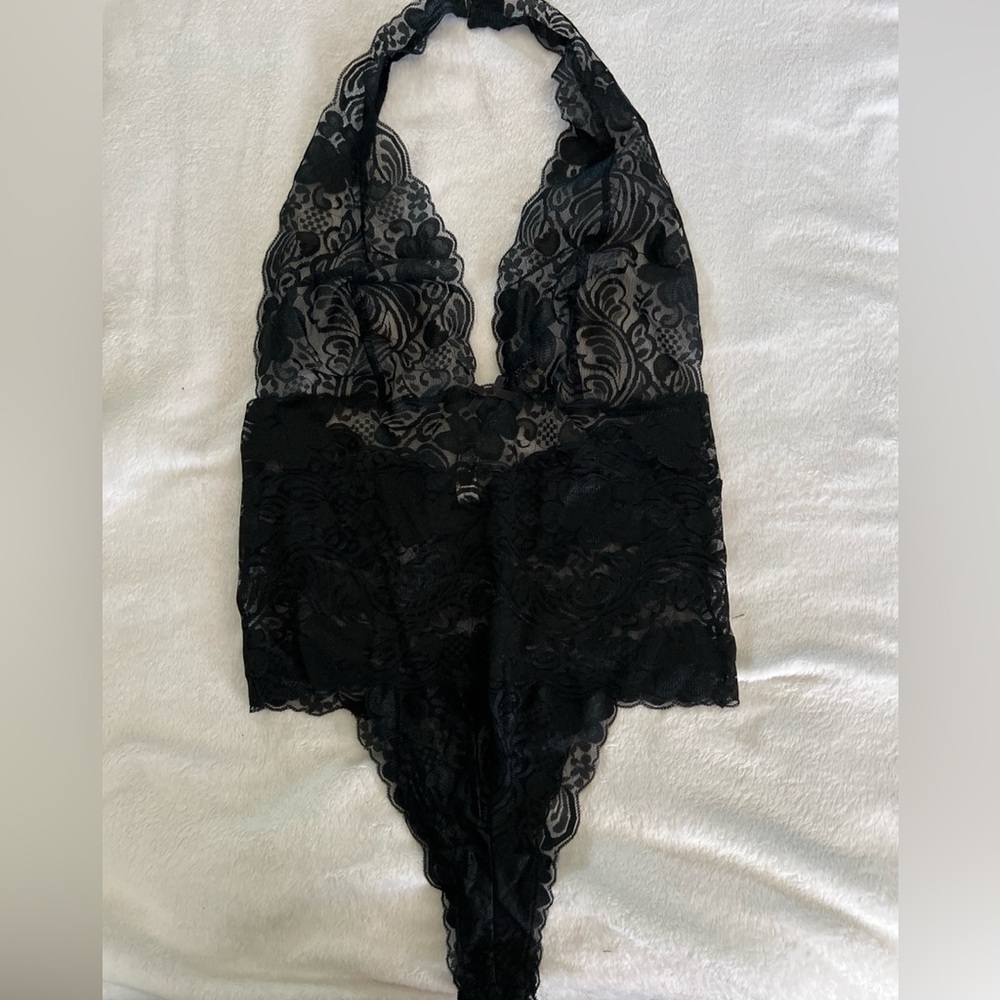Adore Me Black Lace Lingerie NWT